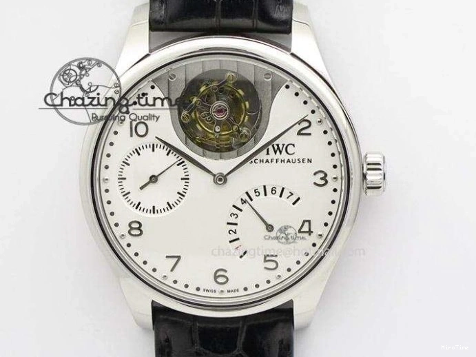 MIROTIME 0312 Unique Portuguese IW3714 Diam ZF V2 1:1 Best Edition Gray Dial On Brown Leather Strap A79350 (Slim Movement) 7250